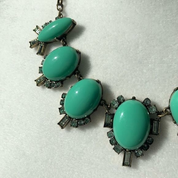 J Crew Turquoise Beaded Jewel Bib Necklace - Picture 2 of 4